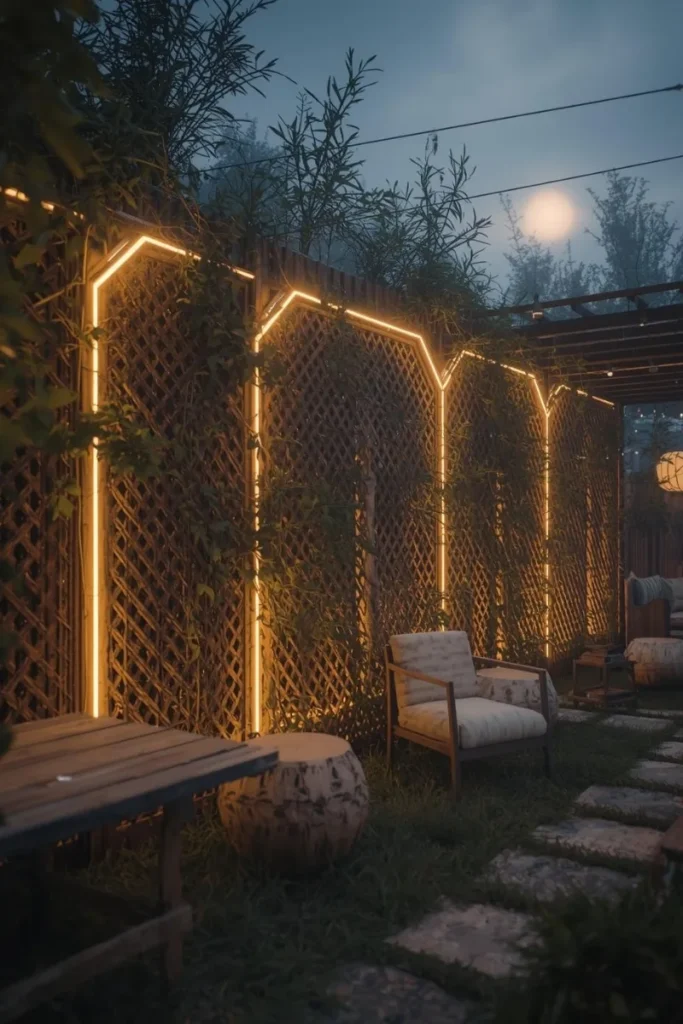  Lattice with LED Lighting