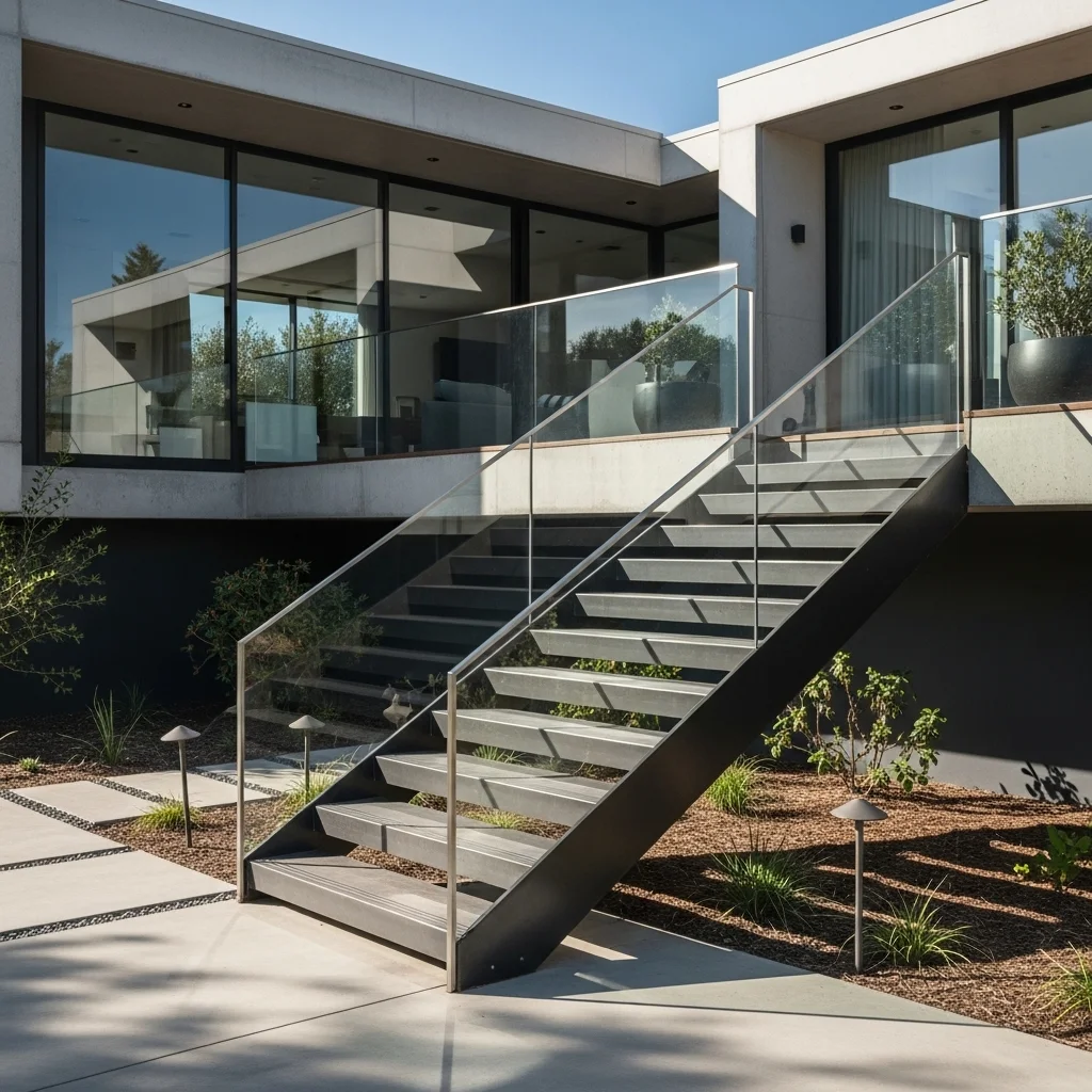 Modern Metal Staircase for a Sleek Look