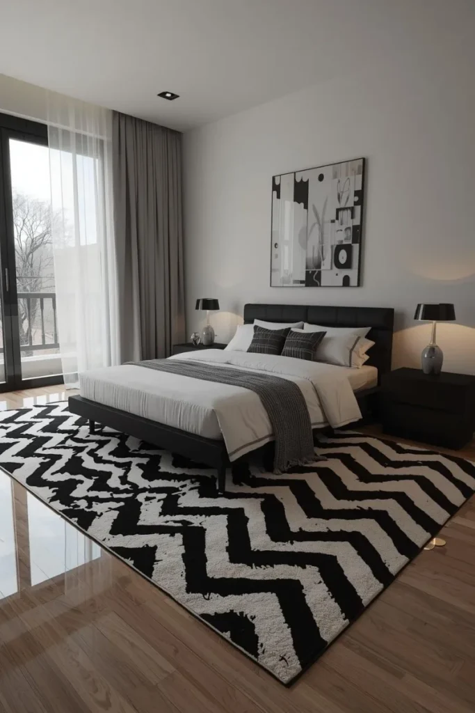 Monochrome Black and White Rugs