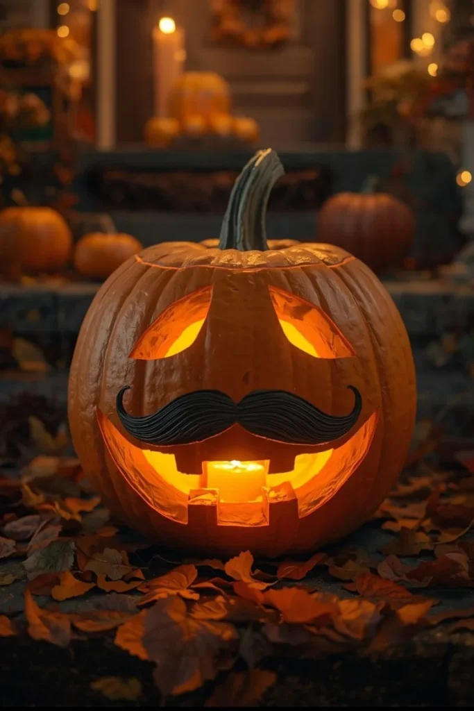 Mustache Pumpkin