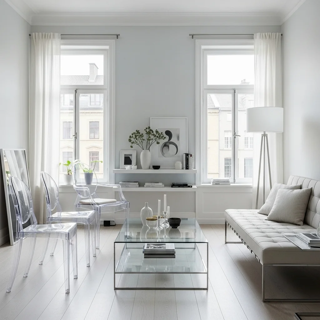 Opt for Transparent or Slimline Furniture