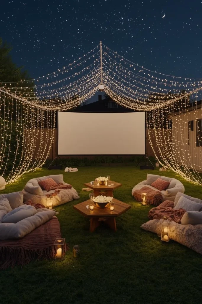 Outdoor Movie Setup