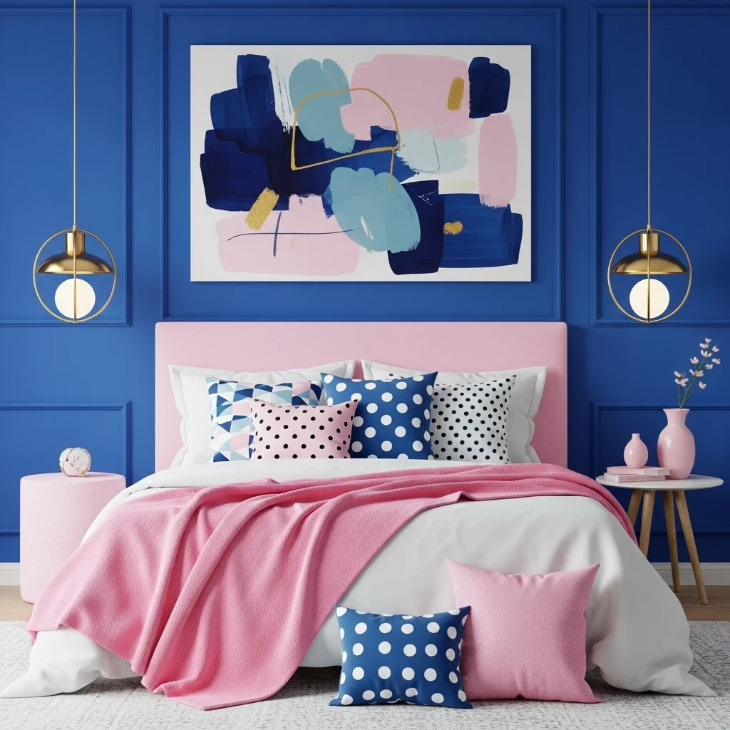  Pink and Blue for Playful Contrast
