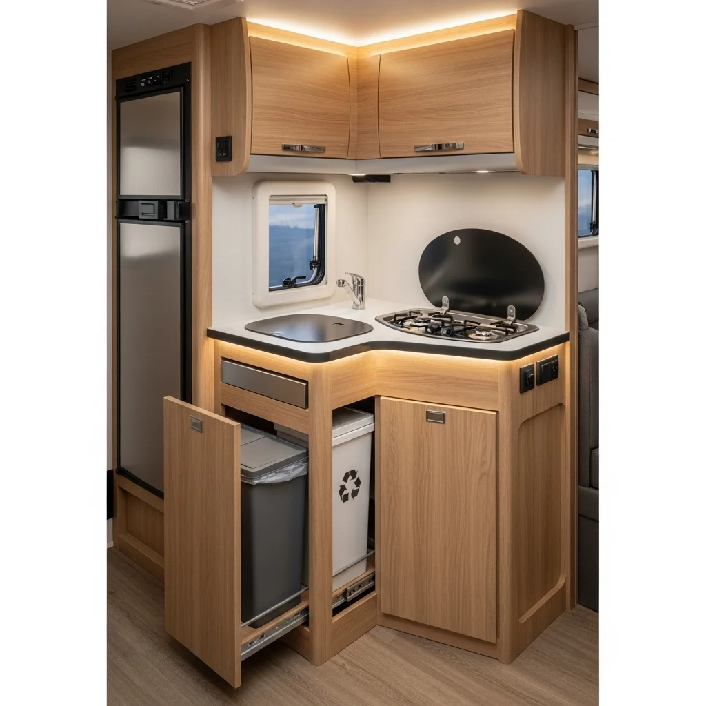 Pull-Out Trash and Recycling Bins