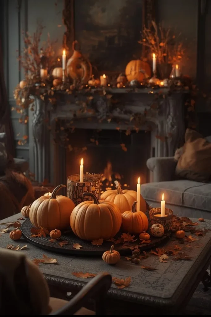 Pumpkin Wonderland Mantel