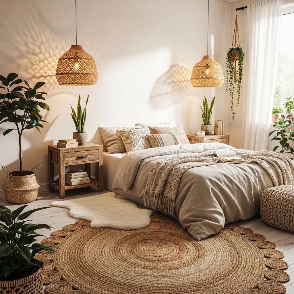 Rattan or Woven Lamps