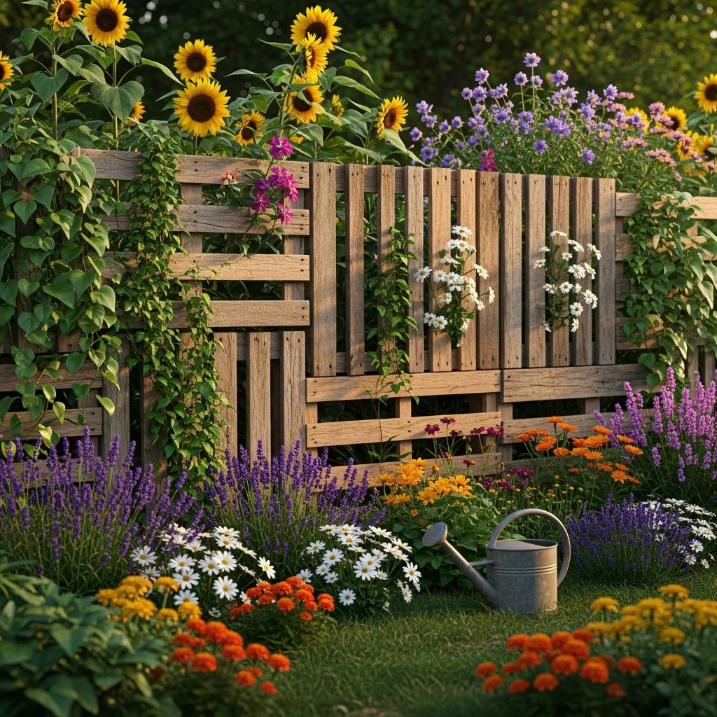 Recycled Pallet Fence