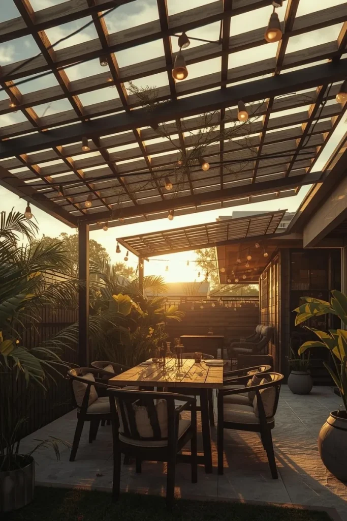 Retractable Lattice Roofs