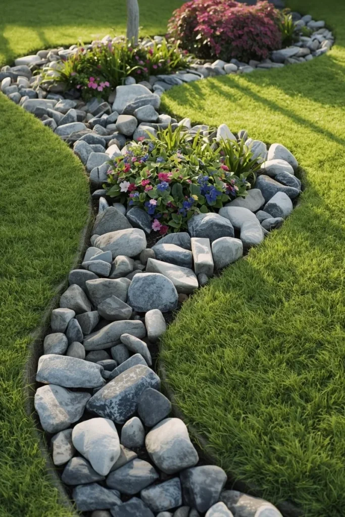 River Rock Garden Borders