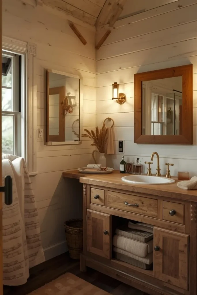 Rustic Farmhouse Mirrors with Wood Frames