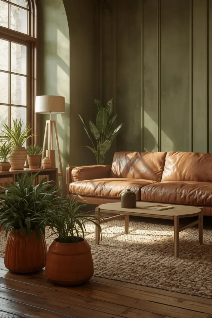 Sage Green and Brown for Earthy Warmth