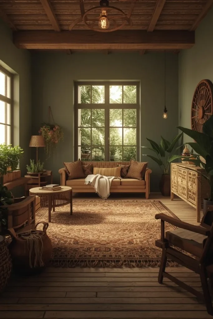 Sage Green and Copper for Rustic Warmth