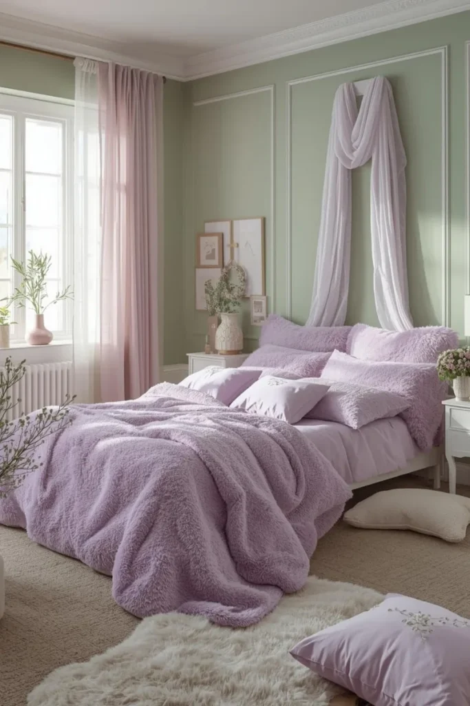Sage Green and Lavender for Calm Serenity