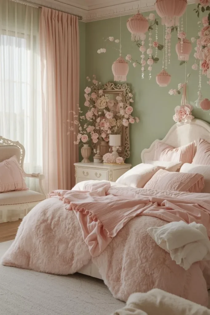 Sage Green and Pink for Soft Charm