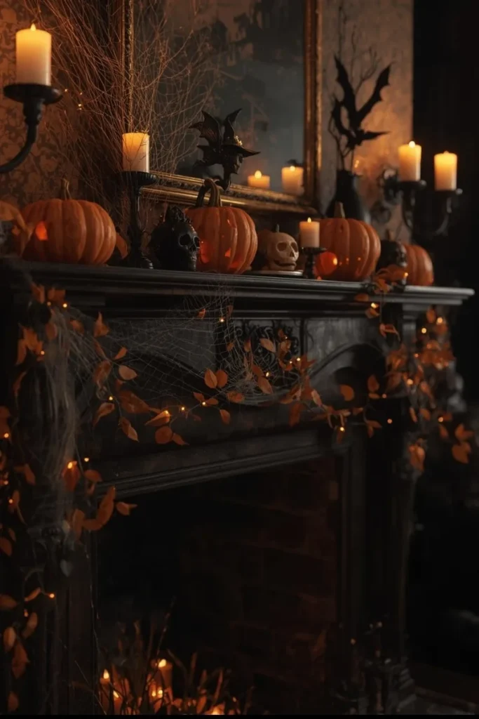 Spooky Mantel Displays
