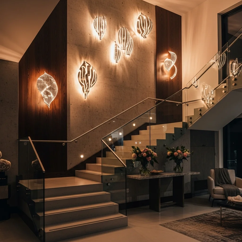 Statement Lighting Against the Wall