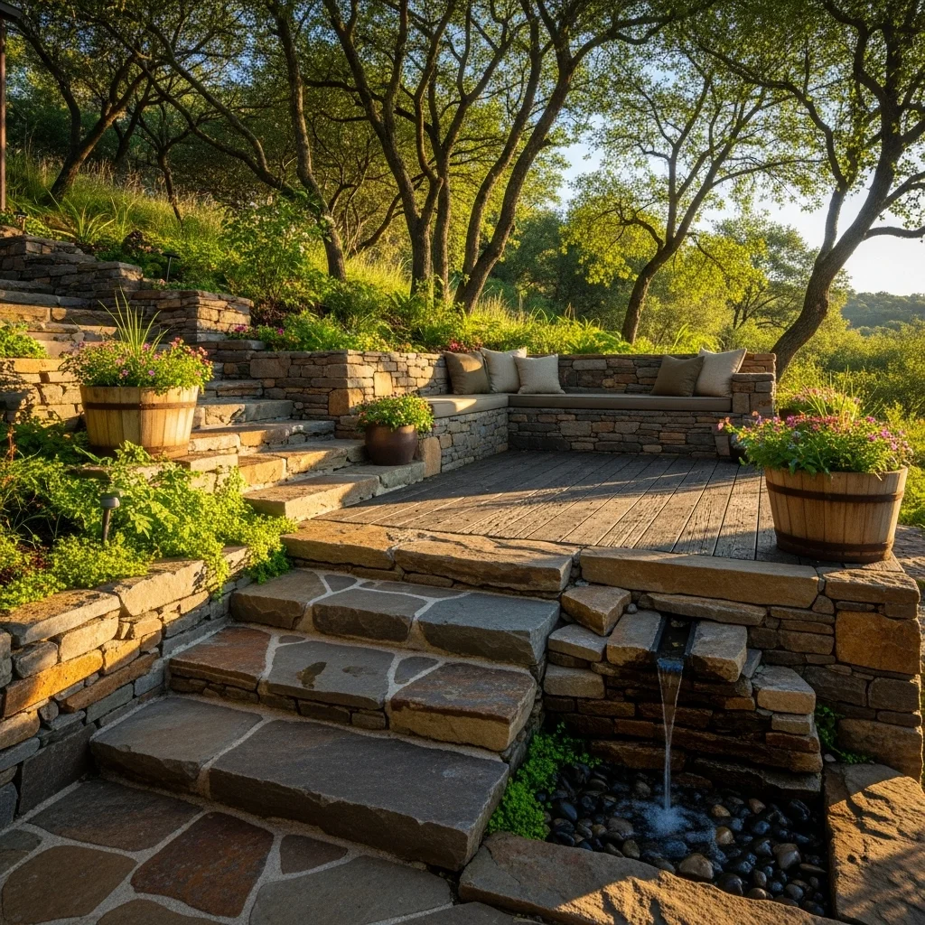  Stone Deck Stairs for a Natural Look