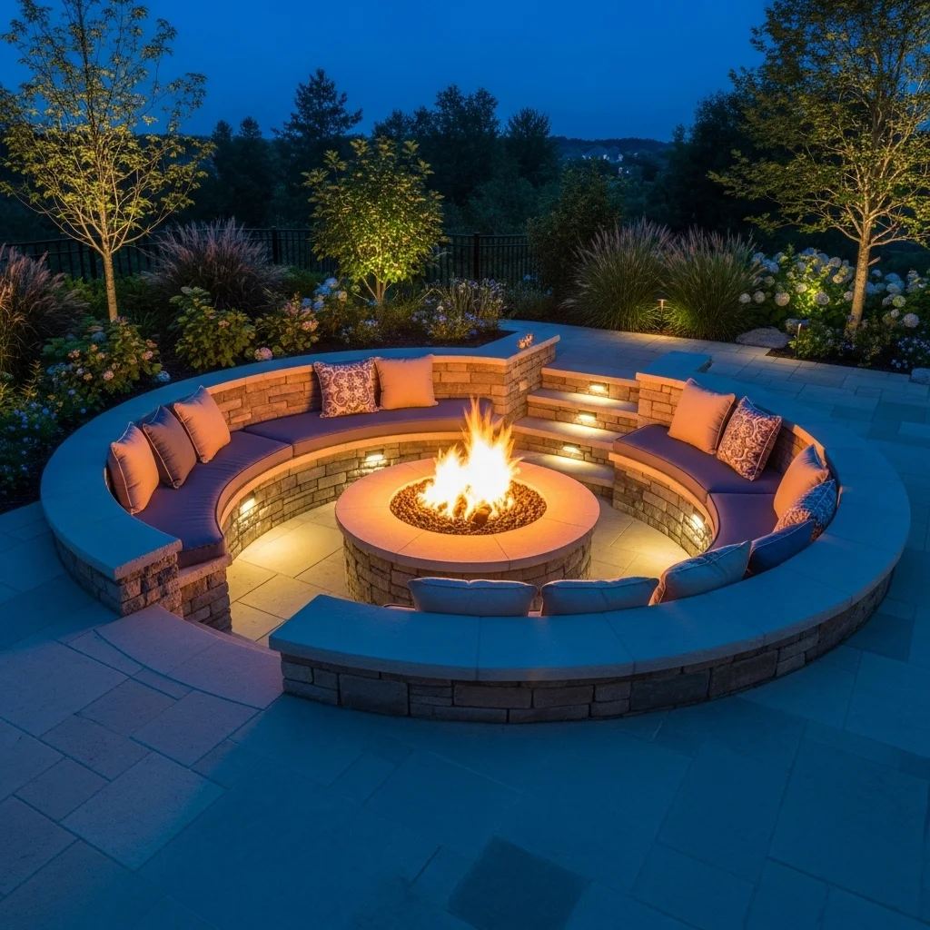 Sunken Fire Pit Lounge