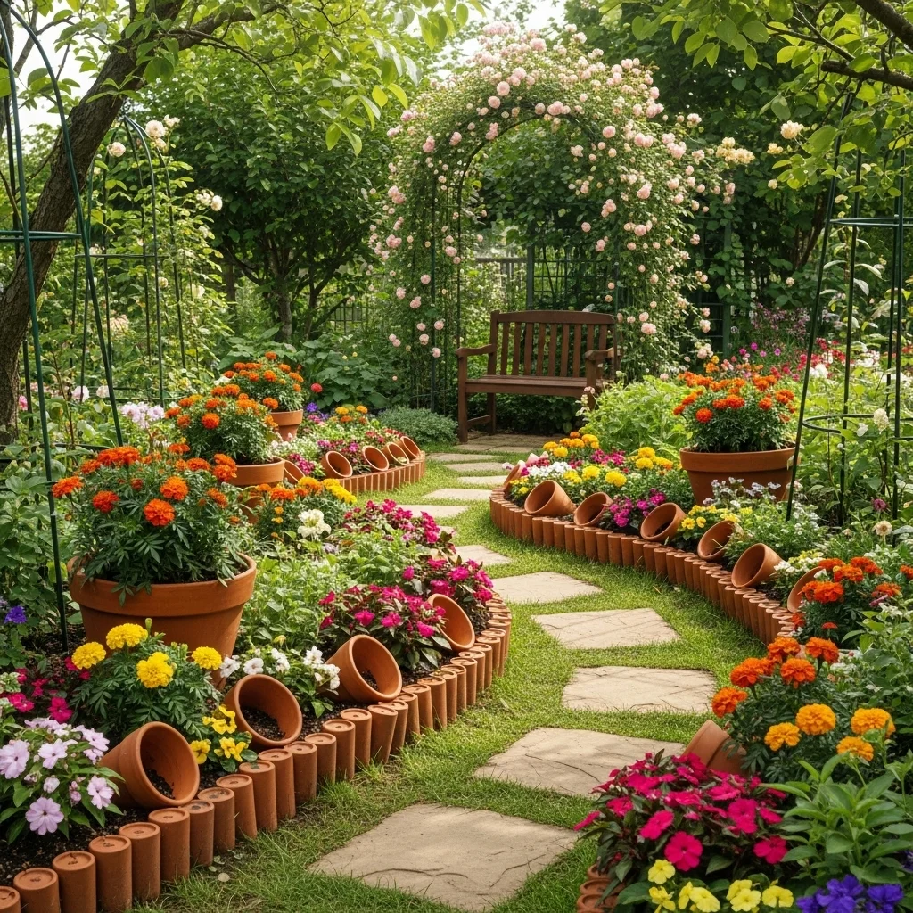 Terra Cotta Pot Edging