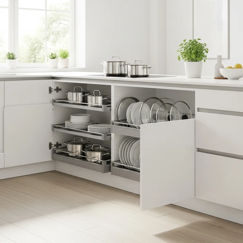 Tiered Plate and Lid Organizers