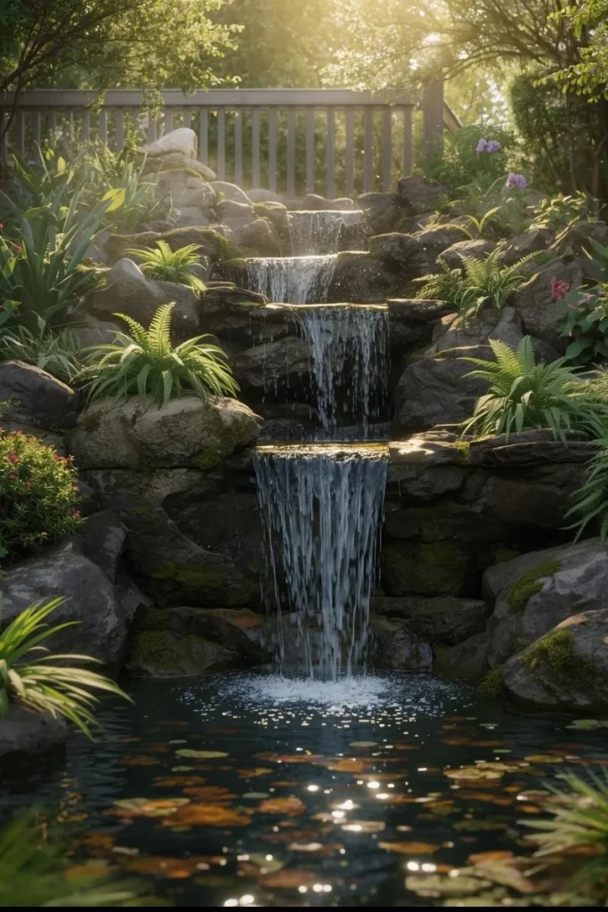 Tiered Rock Waterfall