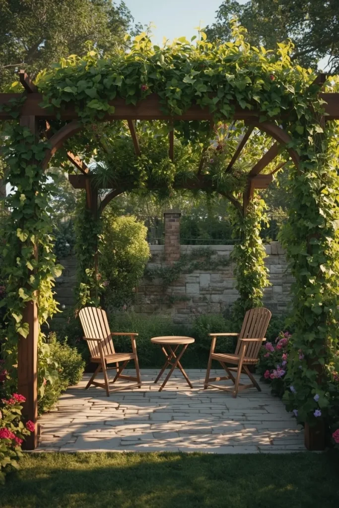 Trellises with Climbing Plants