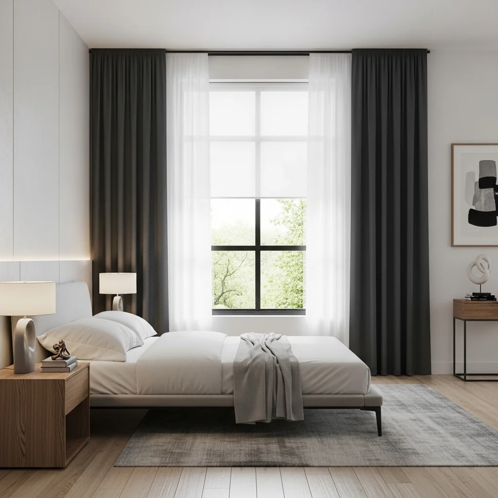 Two-Tone Curtains for Modern Flair