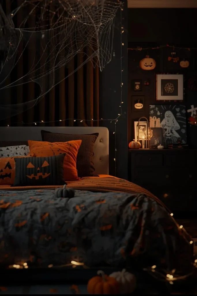 Black & Orange Accent Wall