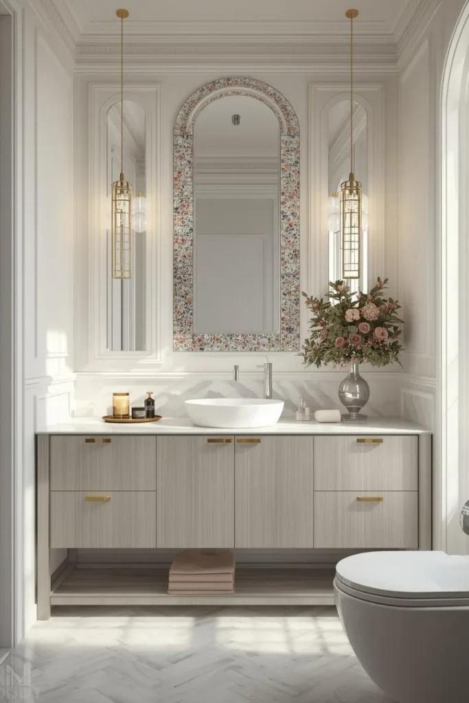 Decorative Mosaic-Framed Mirrors