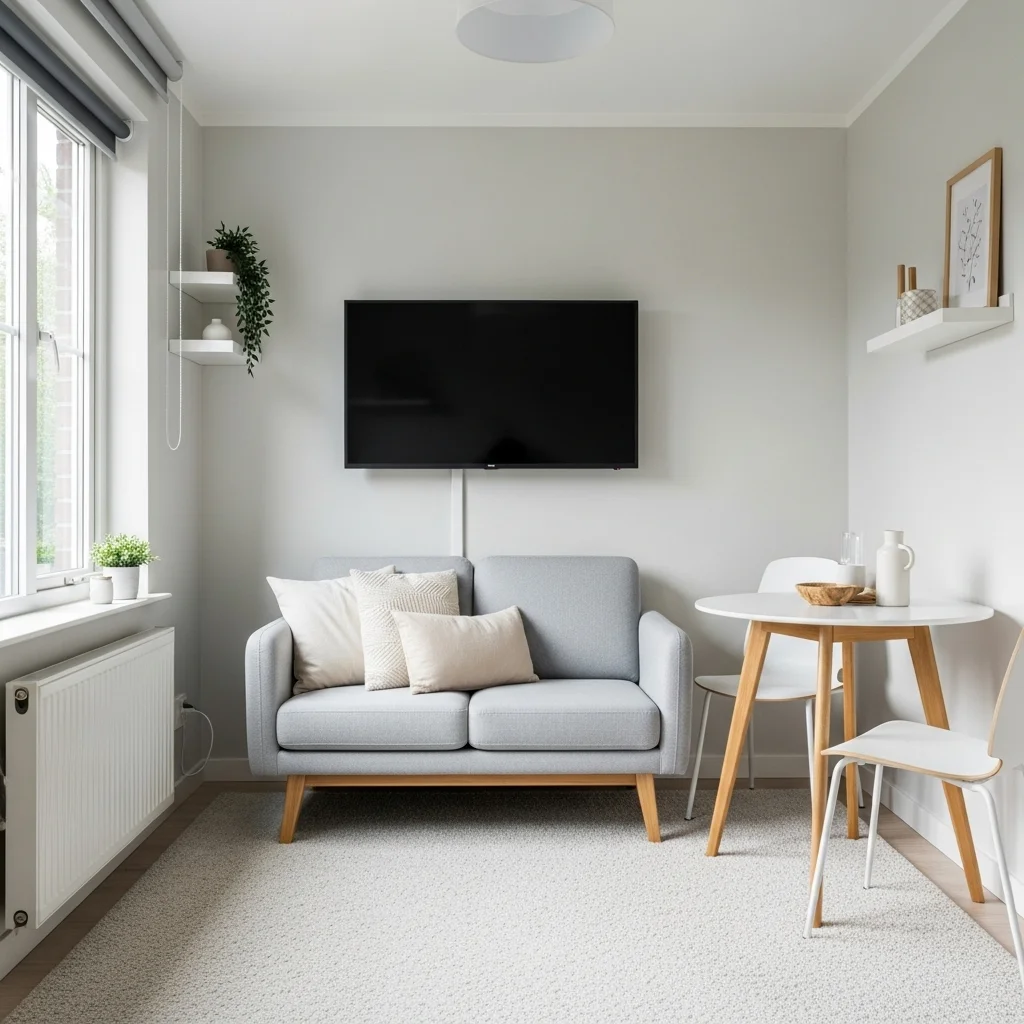 Wall-Mounted TV for Space Saving