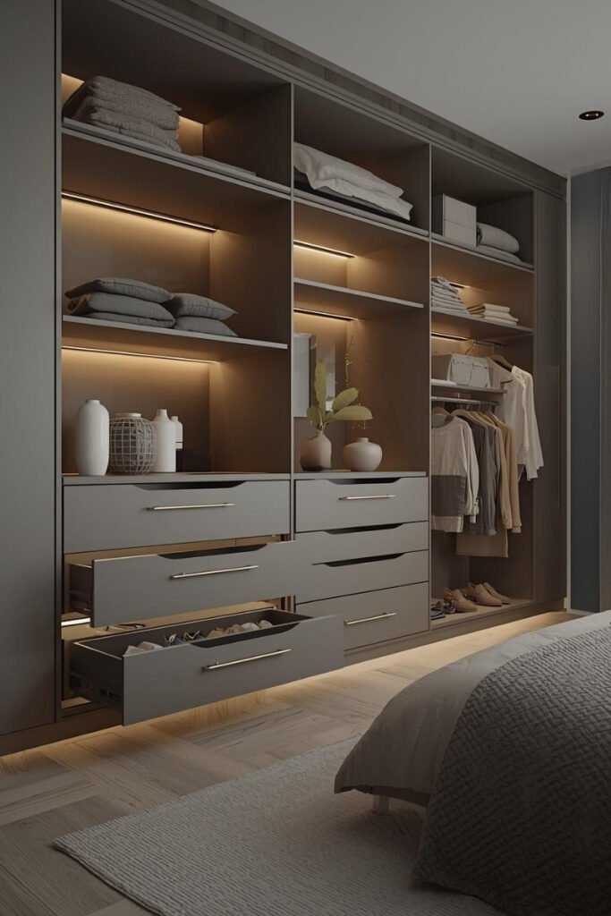 Wardrobe with Pull-Out Drawers