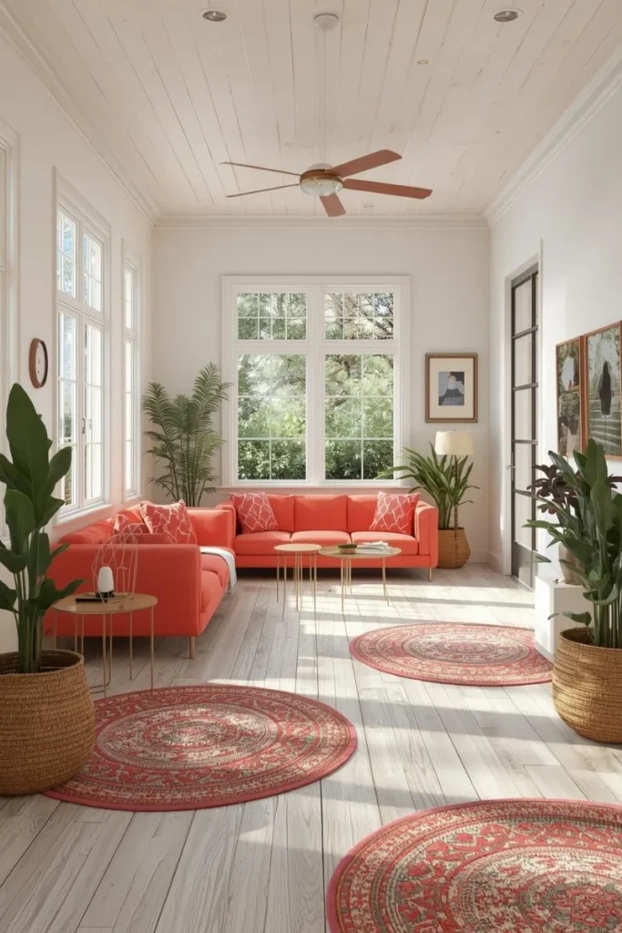 White and Coral for Fresh Cheer