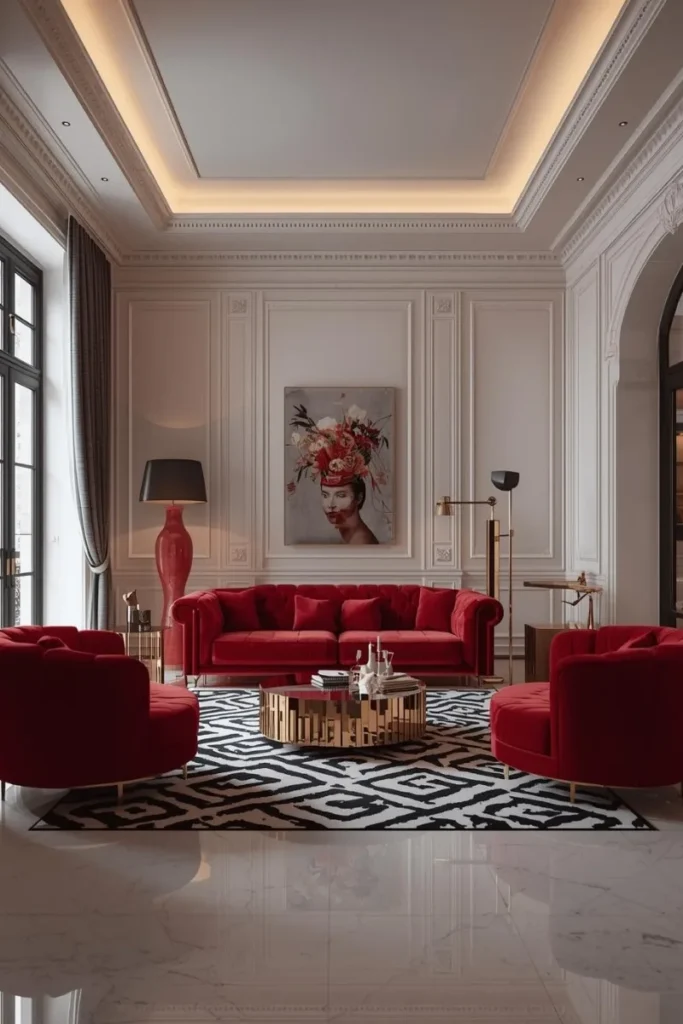 White and Red for Bold Drama