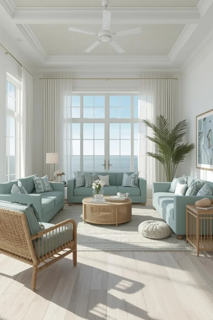 White and Teal for Coastal Cool