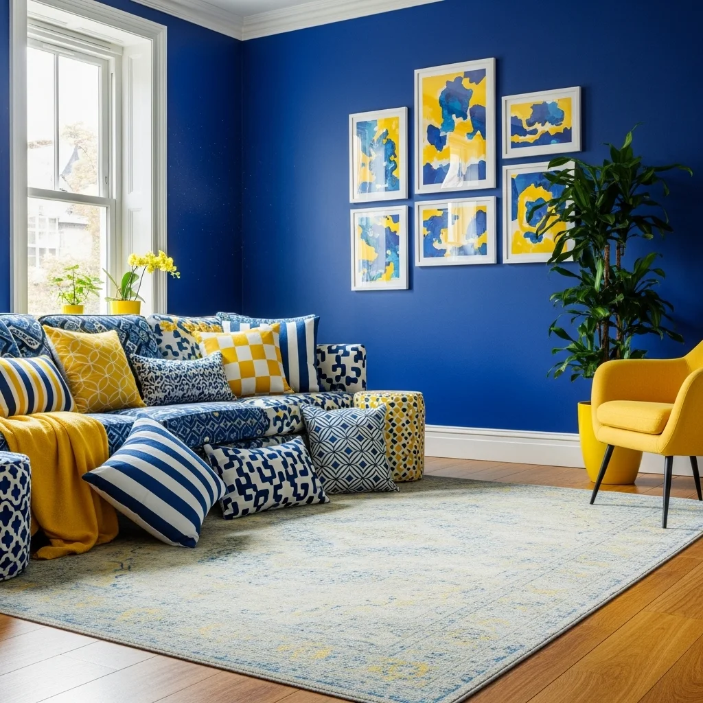 Yellow and Blue for Vibrant Energy