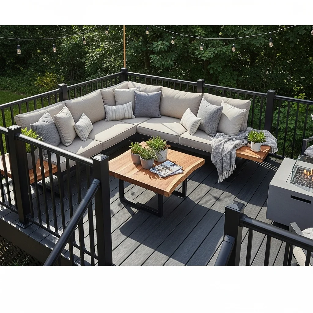 Ash Grey with Blackened Grey Railing