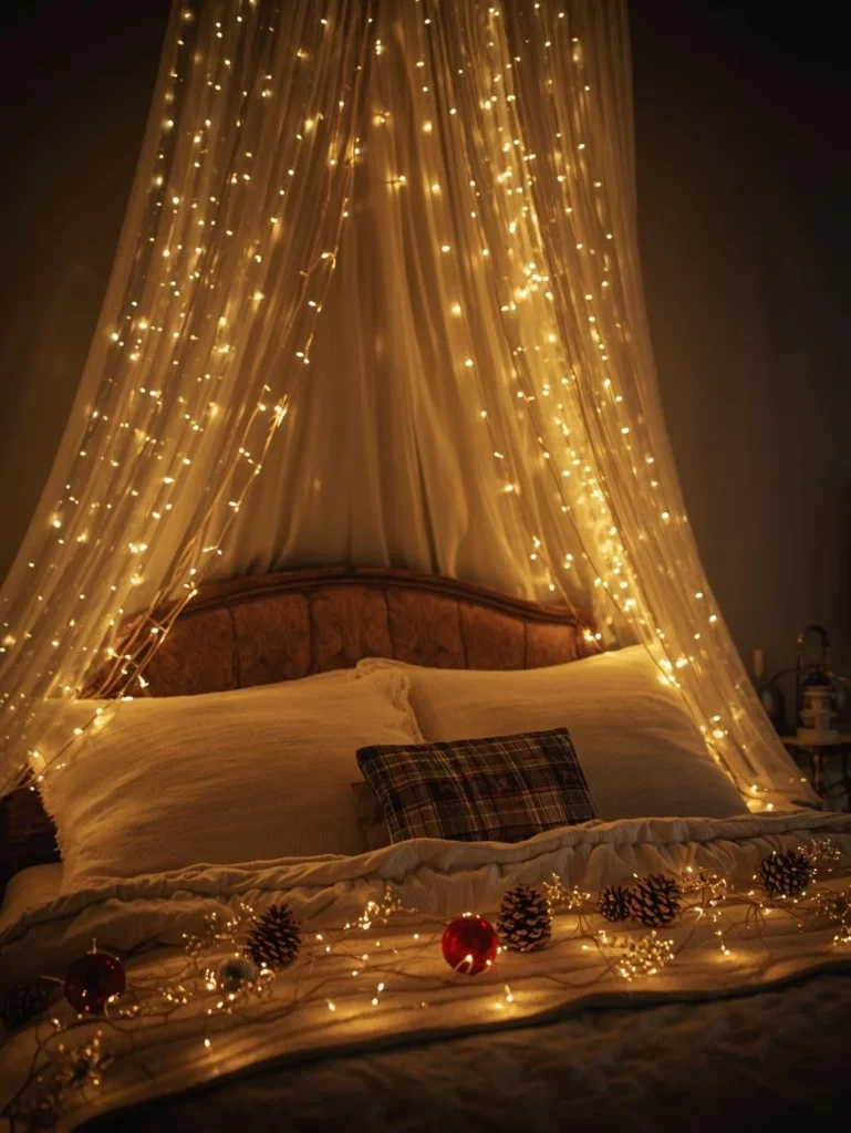 Bedroom Fairy Light Canopy