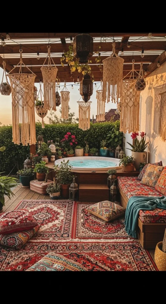 . Bohemian Chic with Colorful Accents