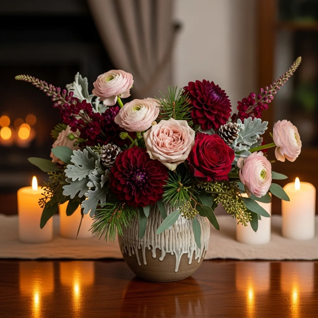  Burgundy and Blush Mix