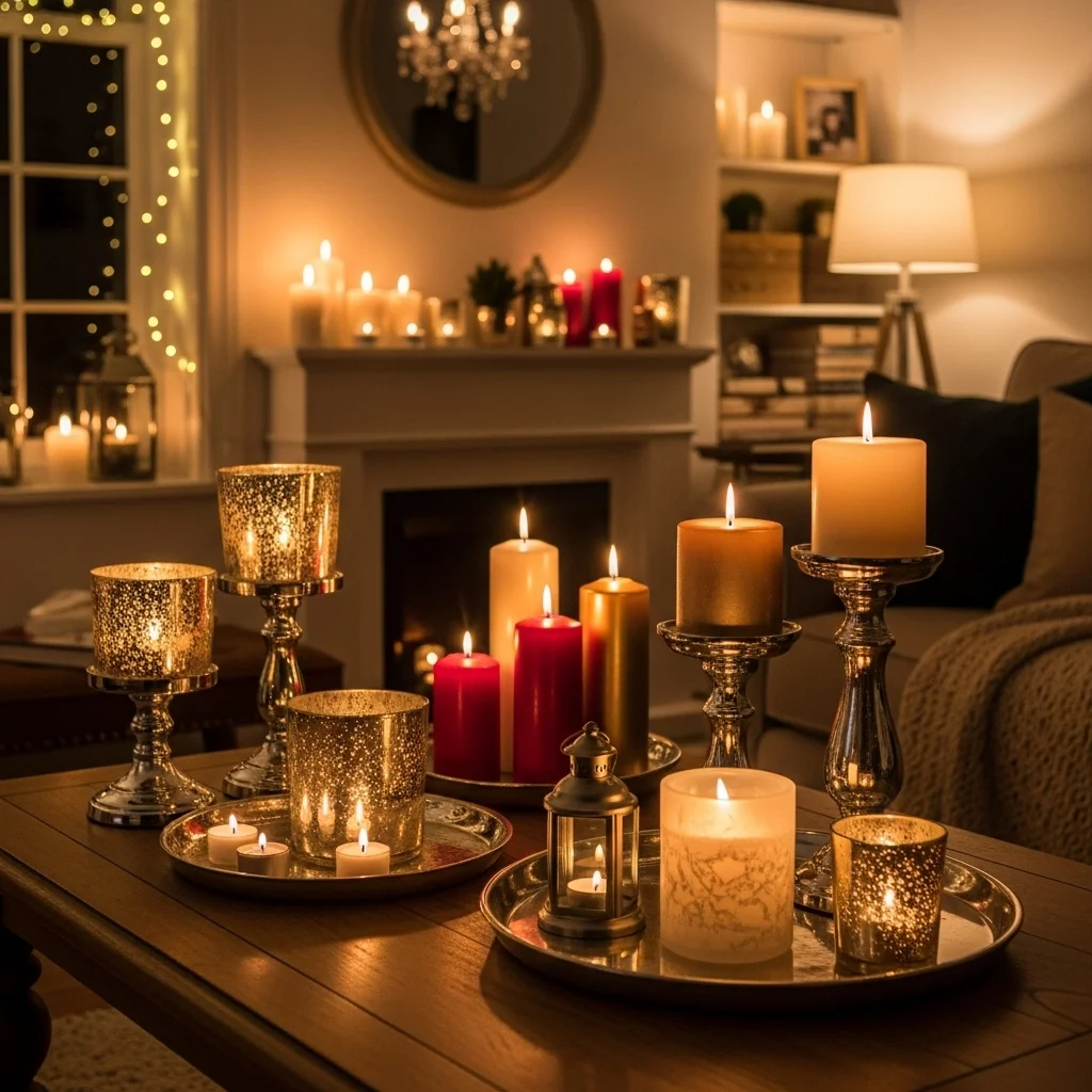 Candle Arrangements and Ambient Lighting
