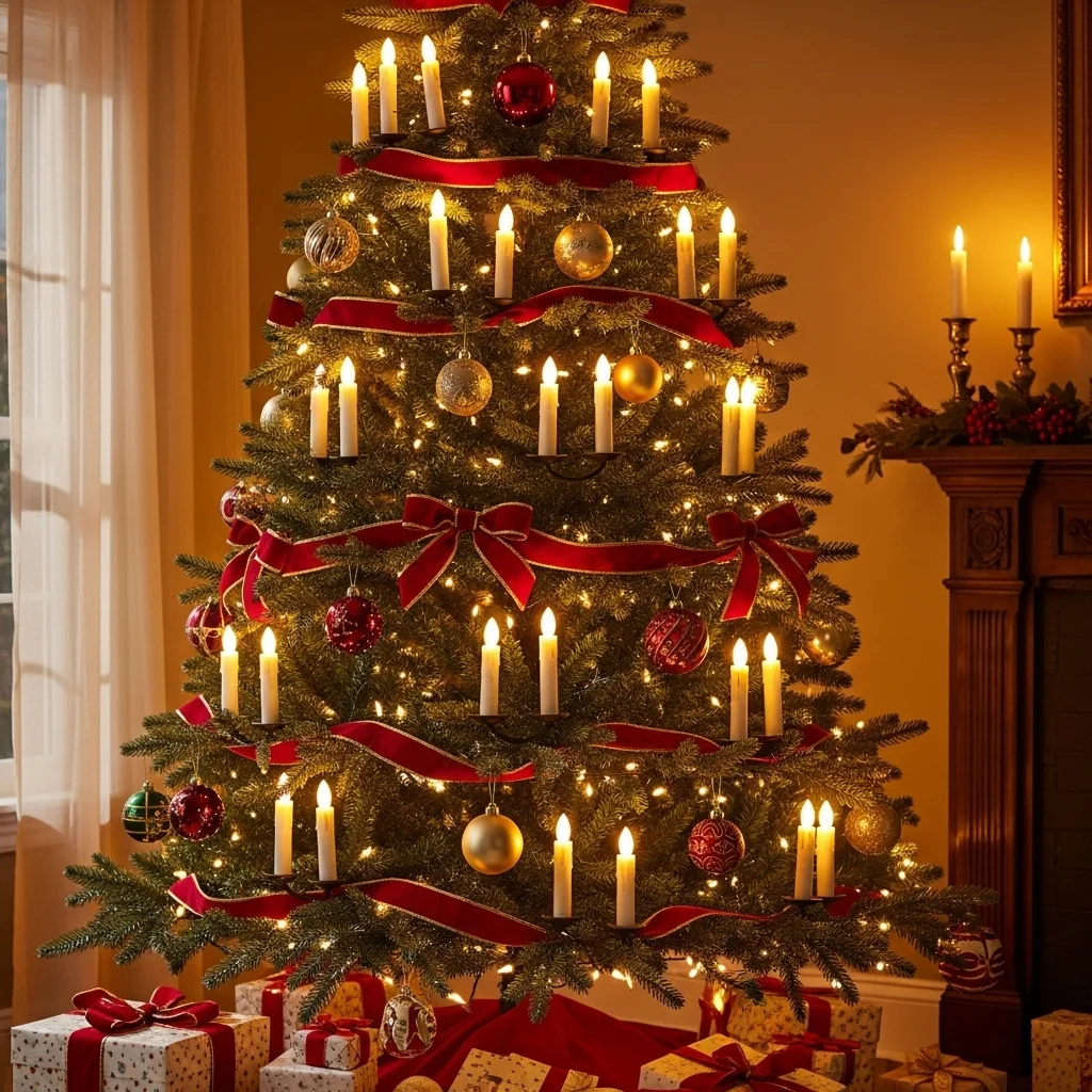 Candlelight-Inspired LED Tree Lights