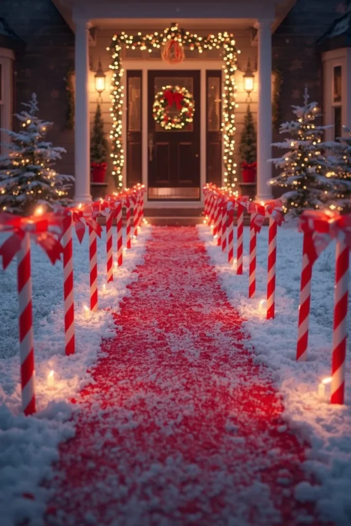 Candy Cane Path Markers