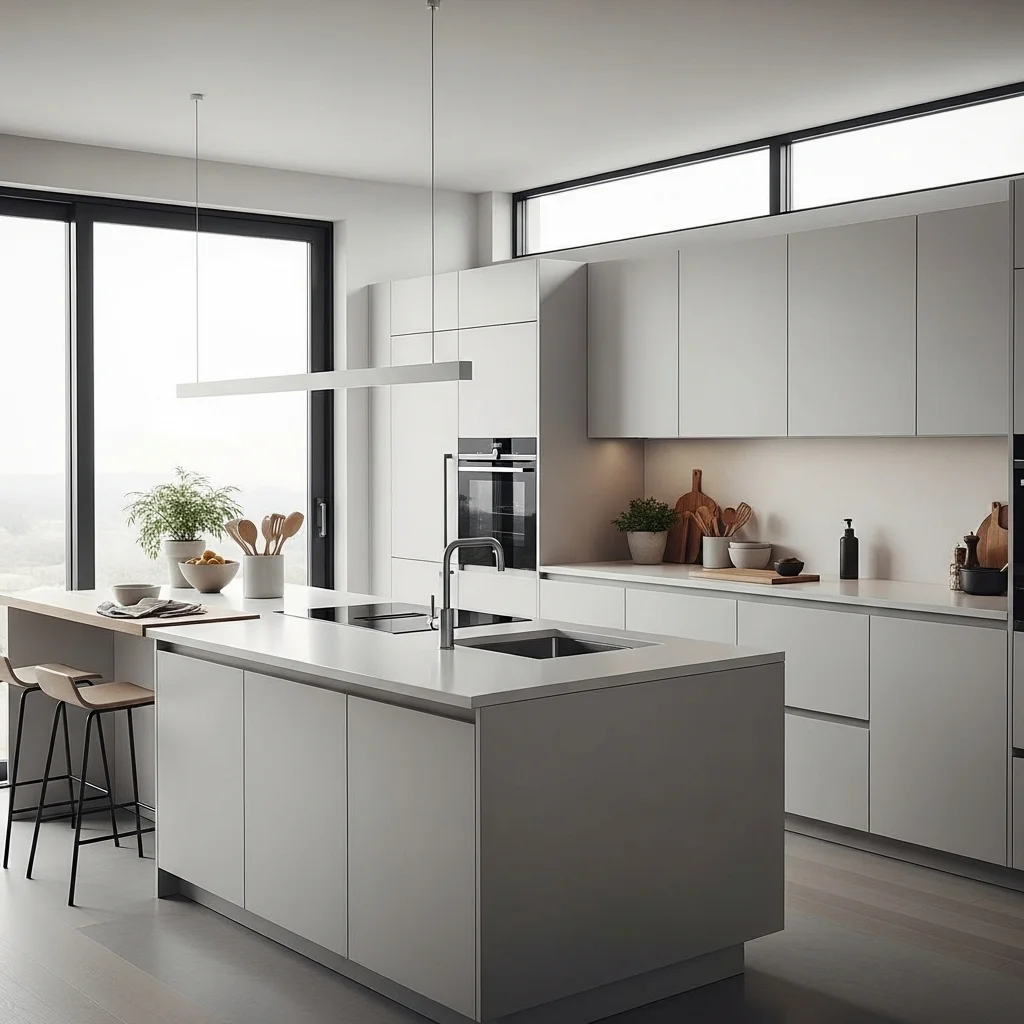 . Choose Sleek, Low-Profile Cabinetry