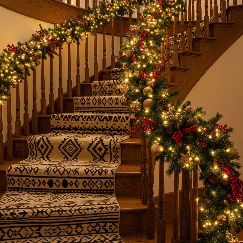 Christmas Staircase Garland