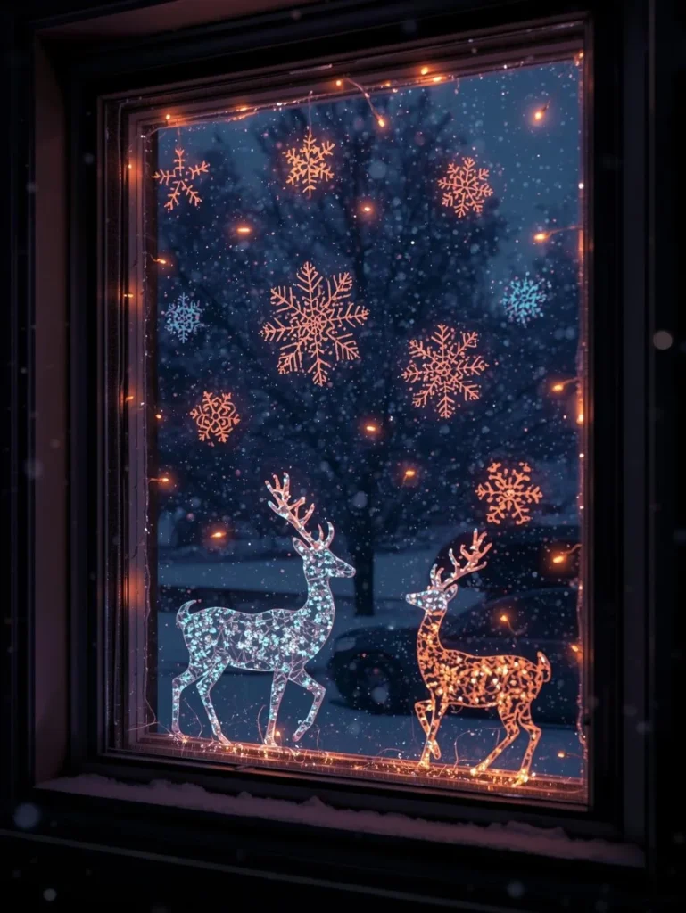 Christmas Window Silhouette Lights