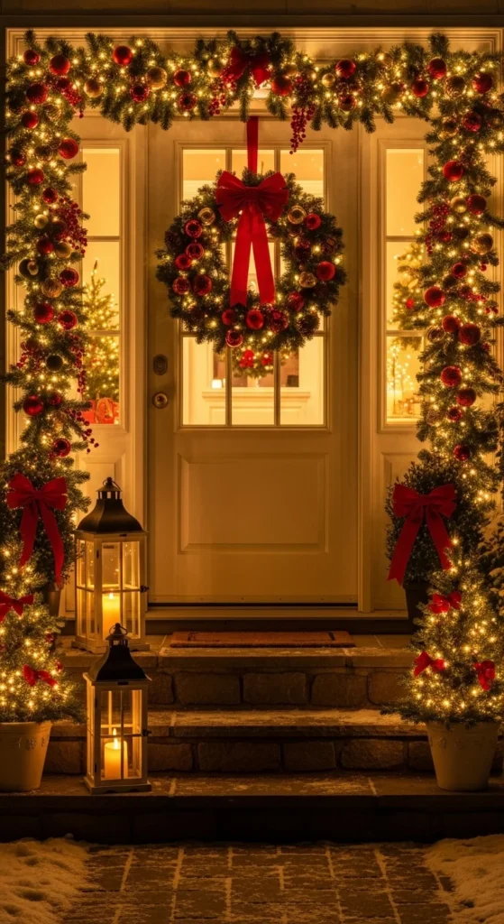Classic Garland-Framed Doorway