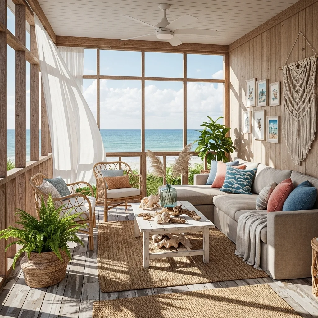 Coastal-Inspired Porch Enclosure