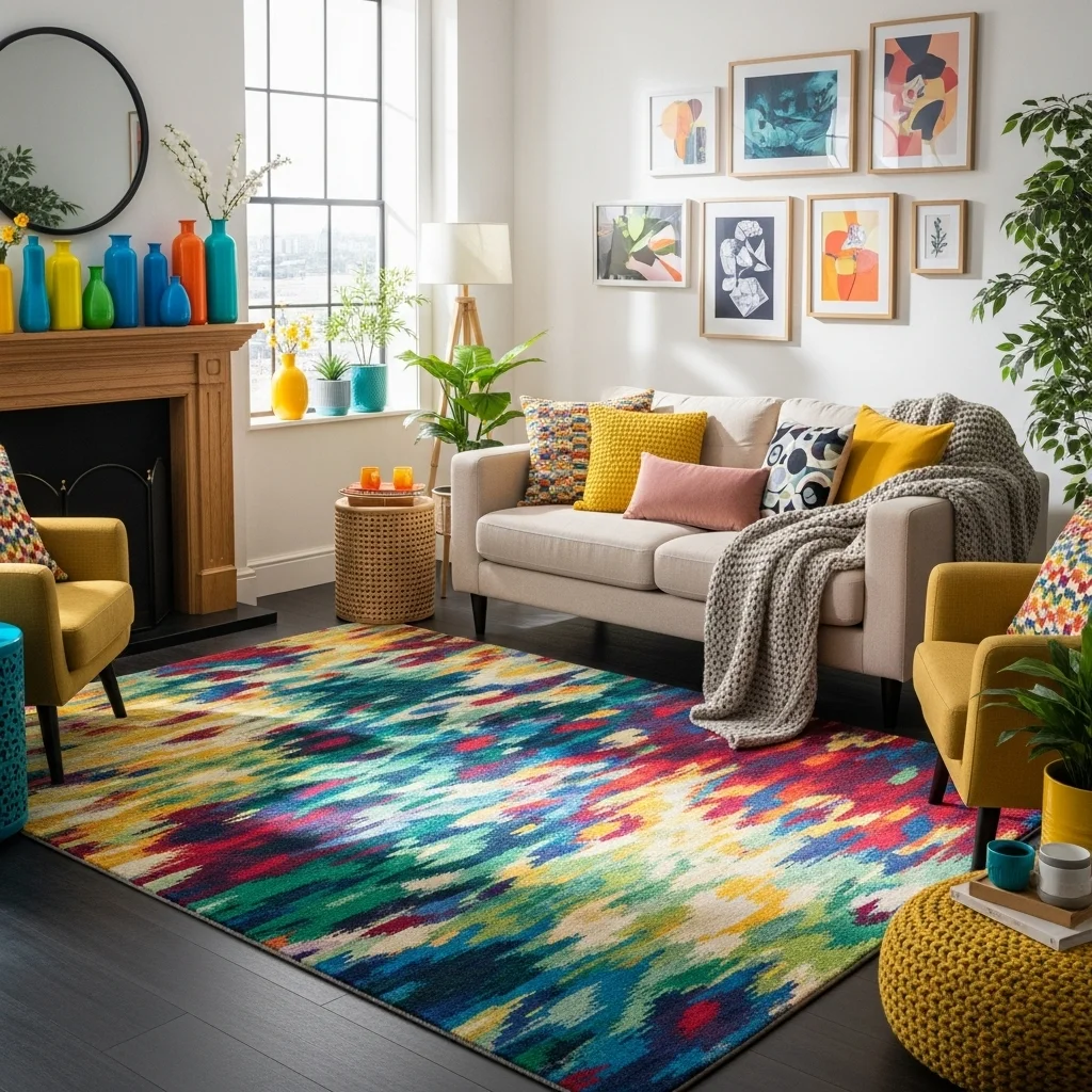 Colorful Rugs as a Statement Piece