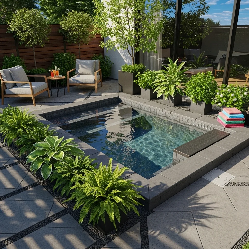 Compact Rectangular Plunge Pool