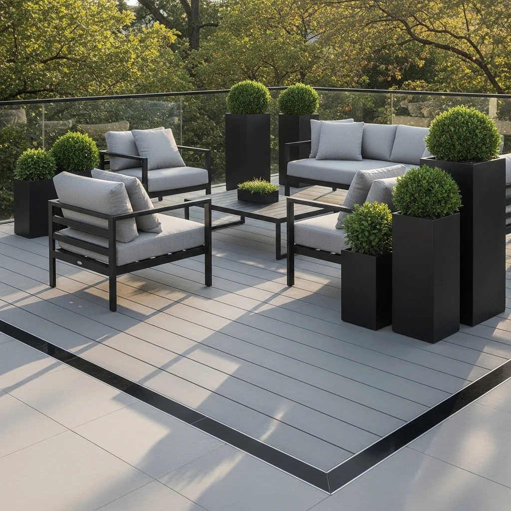 Soft Grey with Black Edging